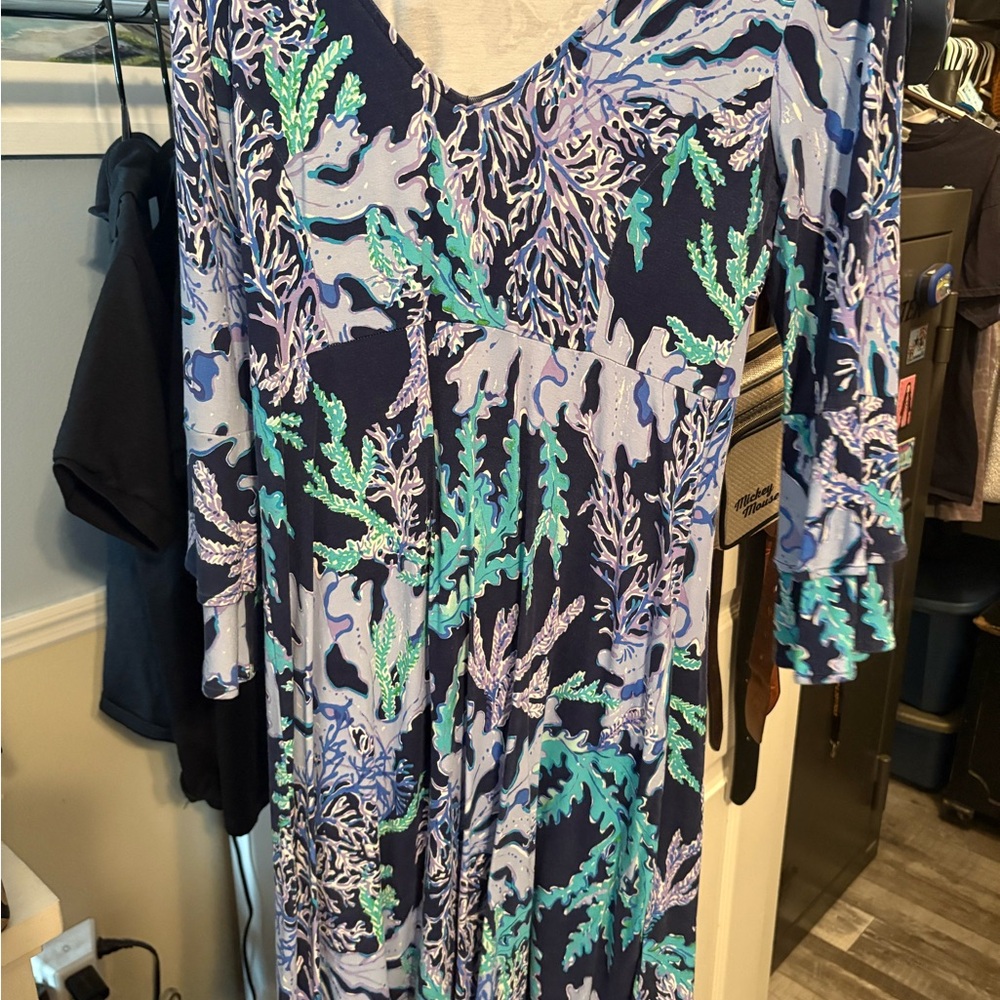 Lilly Pulitzer Blue and Green Dress